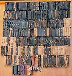 Letterpress wood printing blocks 232pcs 2.13 tall alphabet type woodtype ABC