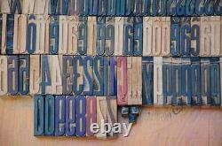 Letterpress wood printing blocks 232pcs 2.13 tall alphabet type woodtype ABC