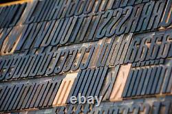 Letterpress wood printing blocks 232pcs 2.13 tall alphabet type woodtype ABC