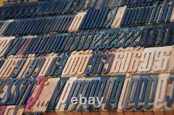 Letterpress wood printing blocks 232pcs 2.13 tall alphabet type woodtype ABC