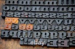 Letterpress wood printing blocks 243pcs 0.87 tall wooden type woodtype alphabet