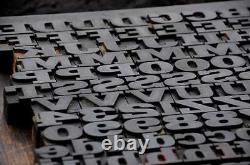 Letterpress wood printing blocks 243pcs 0.87 tall wooden type woodtype alphabet