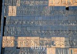 Letterpress wood printing blocks 280pcs 1.77 tall alphabet wooden type woodtype
