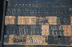 Letterpress wood printing blocks 280pcs 1.77 tall alphabet wooden type woodtype