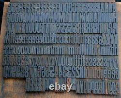 Letterpress wood printing blocks 2.13 tall 250pcs wooden type woodtype alphabet