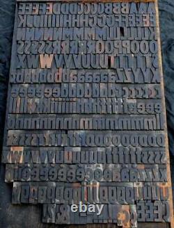 Letterpress wood printing blocks 2.13 tall 272pcs wooden type woodtype alphabet