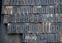 Letterpress wood printing blocks 2.13 tall 272pcs wooden type woodtype alphabet