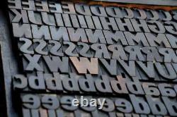 Letterpress wood printing blocks 2.13 tall 272pcs wooden type woodtype alphabet