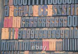 Letterpress wood printing blocks 318pcs (!) 1.77 tall wooden type woodtype