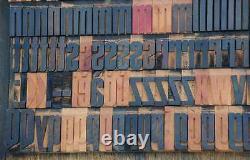 Letterpress wood printing blocks 318pcs (!) 1.77 tall wooden type woodtype