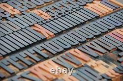 Letterpress wood printing blocks 318pcs (!) 1.77 tall wooden type woodtype