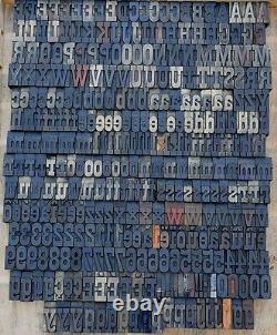 Letterpress wood printing blocks 334pcs 1.42 tall alphabet type wooden type ABC
