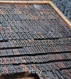 Letterpress wood printing blocks 350pcs 1.38 tall alphabet wooden type woodtype