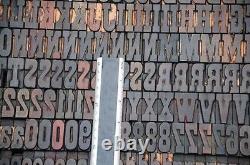 Letterpress wood printing blocks 350pcs 1.38 tall alphabet wooden type woodtype