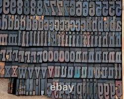 Letterpress wood printing blocks 350pcs 1.38 tall alphabet wooden type woodtype