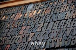 Letterpress wood printing blocks 350pcs 1.38 tall alphabet wooden type woodtype