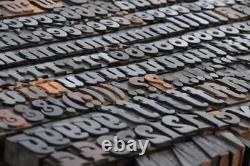 Letterpress wood printing blocks 354pcs 1.06 tall wooden type woodtype alphabet