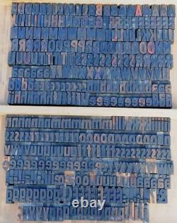 Letterpress wood printing blocks 382pcs 1.42 tall wooden type woodtype alphabet