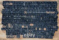 Letterpress wood printing blocks 383 pcs 0.55 tall alphabet type woodtype ABC