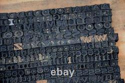 Letterpress wood printing blocks 383 pcs 0.55 tall alphabet type woodtype ABC