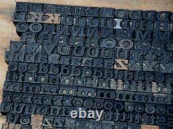 Letterpress wood printing blocks 383 pcs 0.55 tall alphabet type woodtype ABC