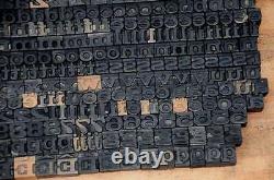 Letterpress wood printing blocks 383 pcs 0.55 tall alphabet type woodtype ABC