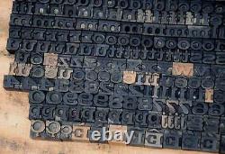 Letterpress wood printing blocks 383 pcs 0.55 tall alphabet type woodtype ABC
