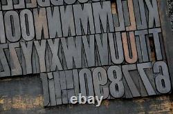 Letterpress wood printing blocks 78 pieces 3.54 tall alphabet type woodtype ABC