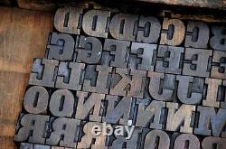 Letterpress wood printing blocks 89 pcs 1.18 tall alphabet type woodtype ABC