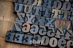 Letterpress wood printing blocks 89 pcs 1.18 tall alphabet type woodtype ABC
