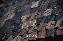 Letterpress wood printing blocks 89 pcs 1.18 tall alphabet type woodtype ABC