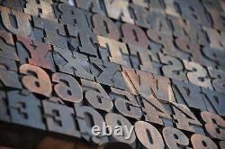 Letterpress wood printing blocks 89 pcs 1.18 tall alphabet type woodtype ABC