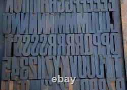 Letterpress wood printing blocks 90 pcs 3.54 tall wooden type woodtype alphabet