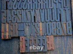 Letterpress wood printing blocks 90 pcs 3.54 tall wooden type woodtype alphabet