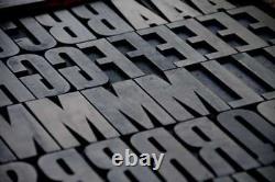 Letterpress wood printing blocks 90 pcs 3.54 tall wooden type woodtype alphabet