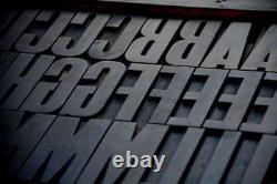 Letterpress wood printing blocks 90 pcs 3.54 tall wooden type woodtype alphabet