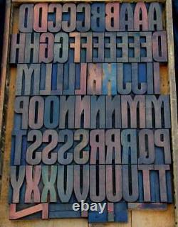 Letterpress wood printing blocks Art Deco 3.54 tall type woodtype Art Nouveau