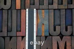 Letterpress wood printing blocks Art Deco 3.54 tall type woodtype Art Nouveau