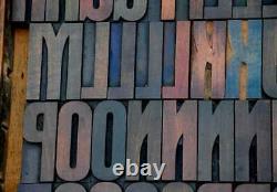 Letterpress wood printing blocks Art Deco 3.54 tall type woodtype Art Nouveau