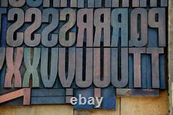 Letterpress wood printing blocks Art Deco 3.54 tall type woodtype Art Nouveau