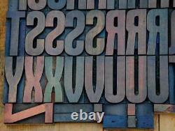 Letterpress wood printing blocks Art Deco 3.54 tall type woodtype Art Nouveau