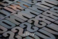 Letterpress wood printing blocks Art Deco 3.54 tall type woodtype Art Nouveau