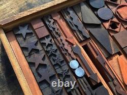 Letterpress wood printing blocks ornaments decorative borders Art Deco Bauhaus