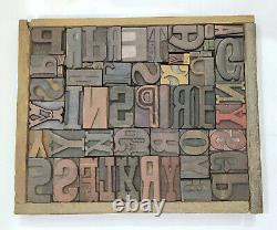 Letterpress wood types collage Inspire 55 vintage mixed types for #TC28