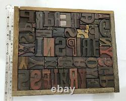 Letterpress wood types collage Inspire 55 vintage mixed types for #TC28