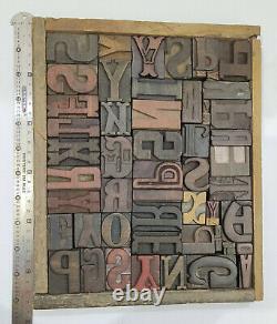 Letterpress wood types collage Inspire 55 vintage mixed types for #TC28