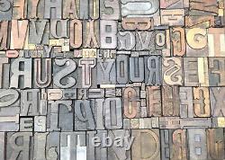 Letterpress wood types collage Trust Yourself 138 vintage mixed wooden typesTC24