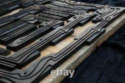 Letterpress wooden frame set Art Nouveau rare awesome wood type printer +100 pcs