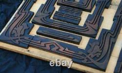 Letterpress wooden frame set Art Nouveau rare awesome wood type printer +100 pcs