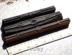 Letterpress wooden printing blocks ornaments Art Nouveau Deco wood line lines